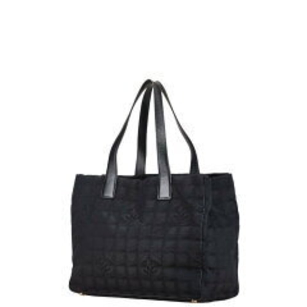 Chanel Mark Coco Bag Travel Black Line Leather Tote